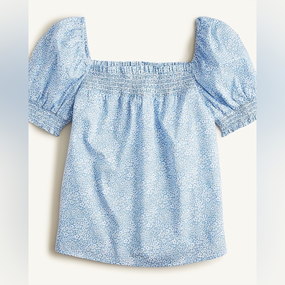 J. Crew x Liberty London Women's Blue top, Sz M